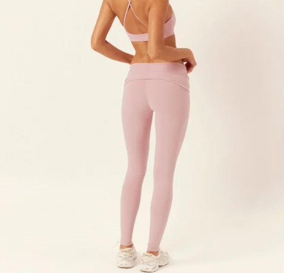 CSB- Form Fold Over Leggings - Dusty Pink - S - Picture 4 of 5